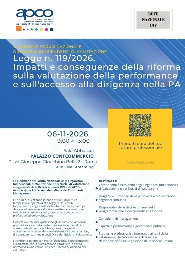 27 ottobre 2023 - VIII FORUM NAZIONALE OIV E NUCLEI DI VALUTAZIONE - Rete Nazionale OIV